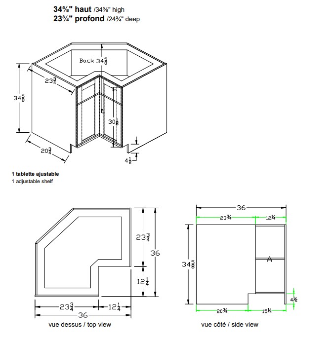 CB - Bas coin - MDF Laqué