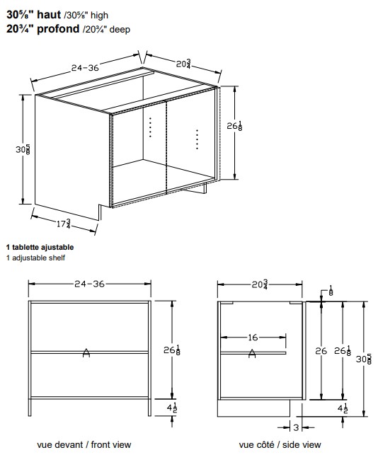 BV - Vanité 2 portes - Mélamine